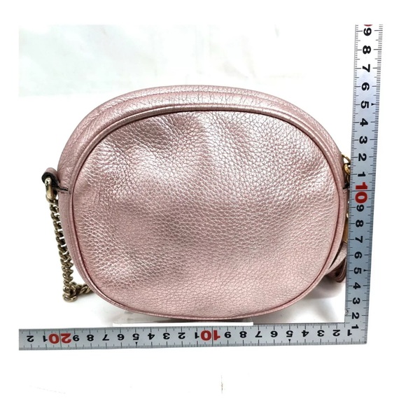 Auth Gucci Metallic Pink Disco Crossbody SoHo
Bag Purse Handbag - Picture 2 of 14